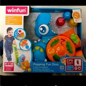 Popping Fun Dino push toy